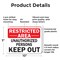 Signmission Restricted Area Unauthorized People Keep Out OSHA ANSI Sign, Plastic, 10in W x 7in L, 2PK OS-2PACK-MISC-P-710-L-19512 - alternate 3